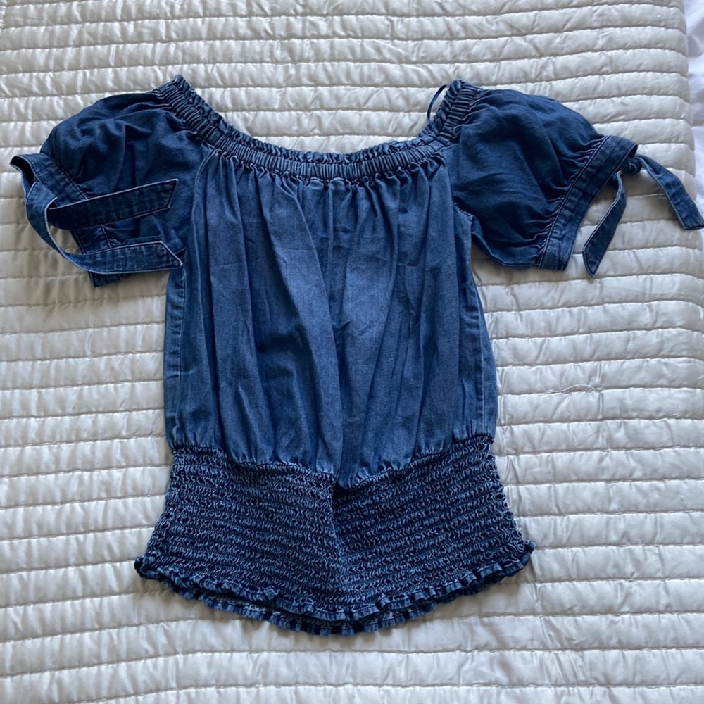 Express smocked shirt